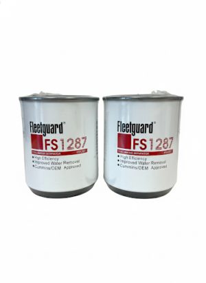 2 Pack Fleetguard® FS1287 fuel water separator spin-on