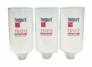 3 PackFleetguard® FS1212 premium fuel water separator spin-on