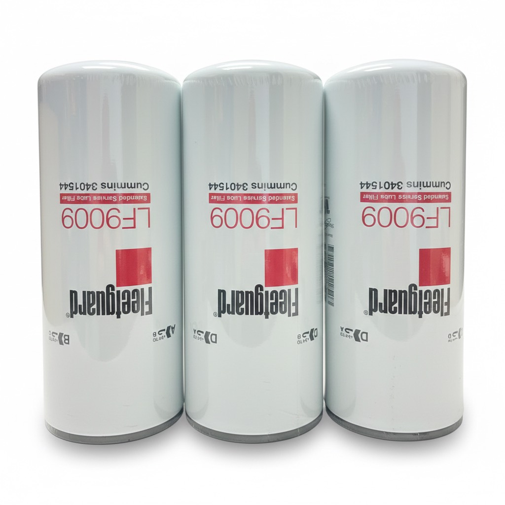 Paquete de 3 filtros de aceite Fleetguard LF9009 Premium