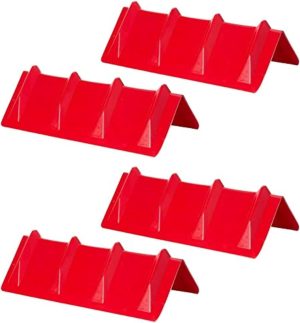 Paquete de 4 protectores de esquina rojos en forma de V de 8 x 8 x 24 pulgadas