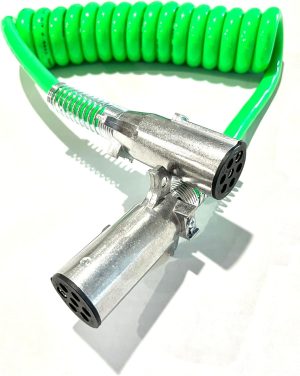 12ft ABS Green Coiled Electric 7-Way
