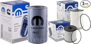 3 filtros OEM: 68436631AA, 68157291AA, 5083285AA para Dodge Ram 6.7L Cummins diesel; 2019-2024