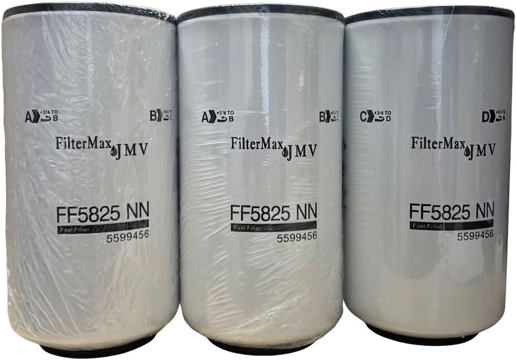 3 Pack FilterMax JMV FF5825NN Fuel Filter, Replacement NanoNet