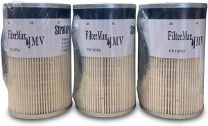 3 Pack FilterMax JMV FS19765 premium "plus-size" fuel/water separator filter (25 micron)
