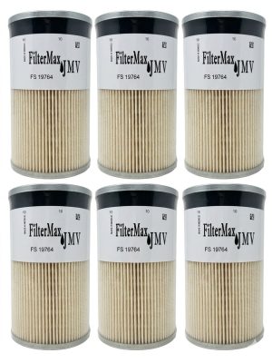 6 Pack FilterMax JMV FS19764 Plus Fuel/Water Separators (10 Micron)