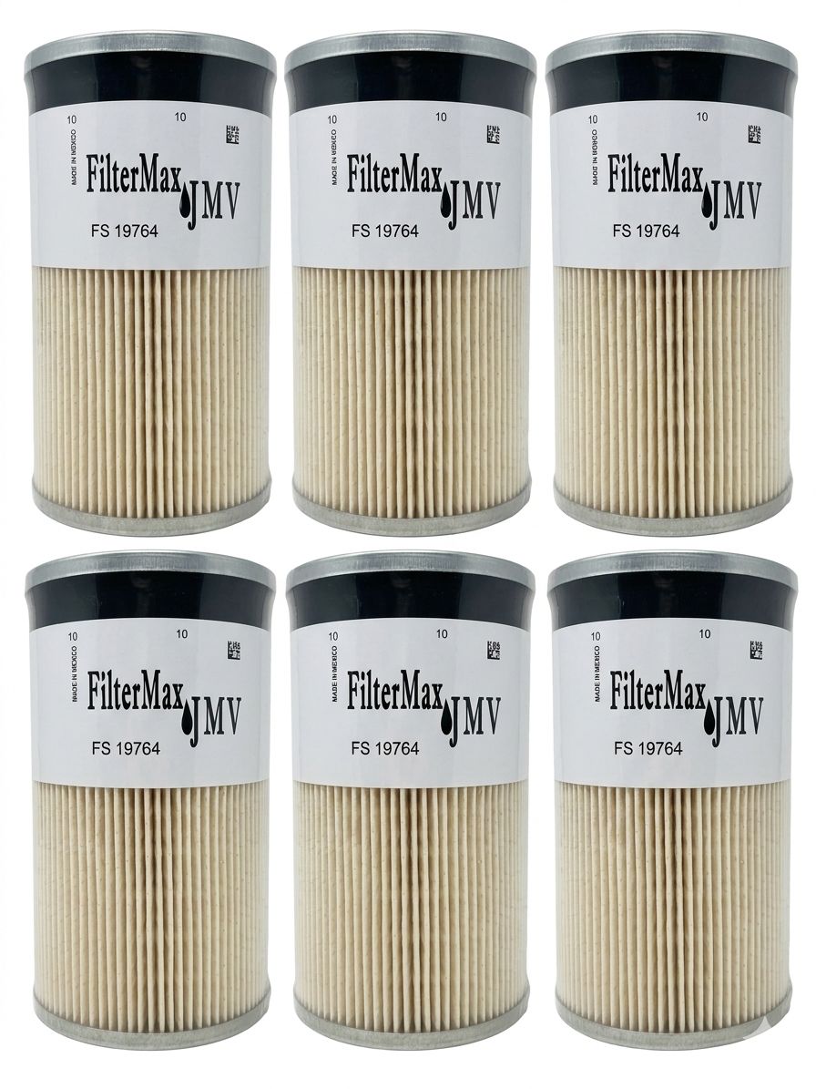 6 Pack FilterMax JMV FS19764 Plus Fuel/Water Separators (10 Micron)